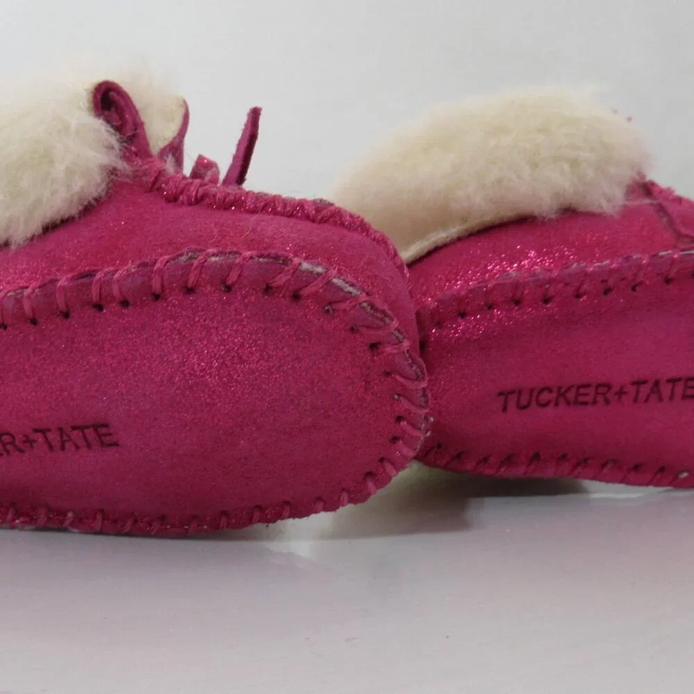 Tucker & Tate Wool Lined Baby Moccasins, Pink  Size S